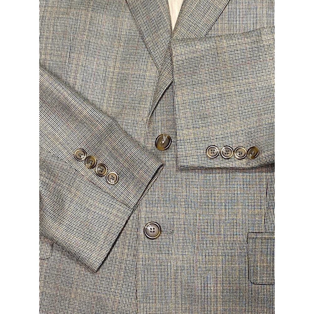 Lauren Ralph Lauren Men 42R Blazer Sport Coat Wool Silk‎ Brown Umber Glenn Plaid - Picture 3 of 16